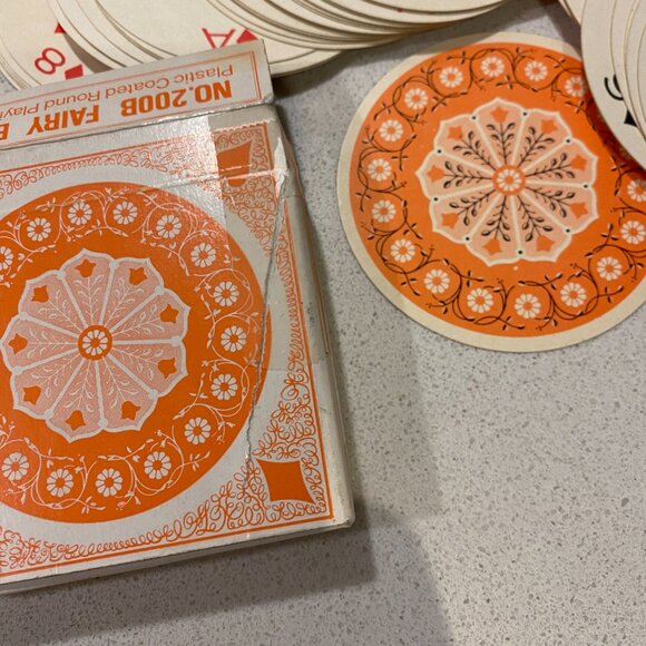 LOT OF 2 FULL DECKS VINTAGE ROUND CARDS - Picture 9 of 11
